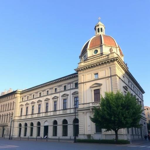 Front view of the Italian Education Hub building in Florence